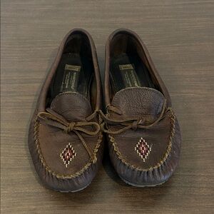 Manitobah Mukluk Brown Leather Moccasins Ladies Size 10